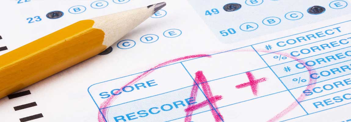 A graded answer sheet marked with an A+